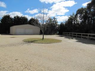 Circular driveway and garage