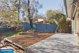 Enclosed yard with timber deck