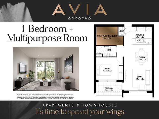 Avia - One Bedroom + Study Apartments, NSW 2620