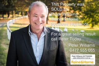 sold by Peter Williams Raine & Horne