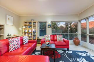 Living area with outlook to Mount Ainslie