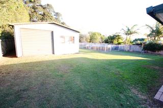 Plenty of access to the huge shed and fullt fenced yard