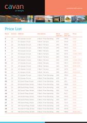 Price list