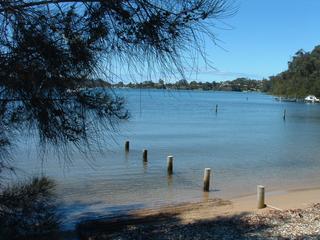 At waterline of property at Forsters Bay