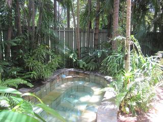 Spa pool in courtyard garden