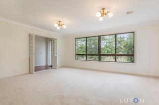 Living room with parkland views