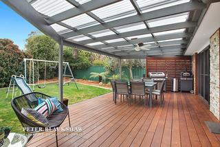Covered entertaining deck