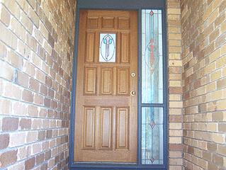 stained glass door