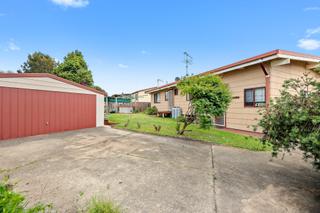 Backyard with Double Garage