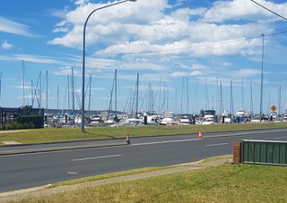 Marina just over the road.