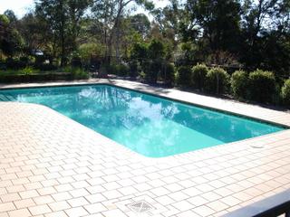 Tiled pool area