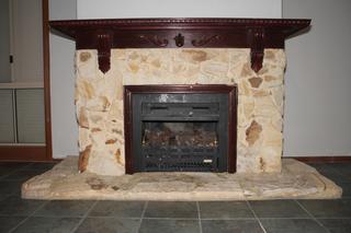 Lounge fireplace