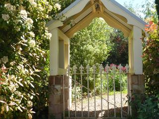 Garden through lychgate