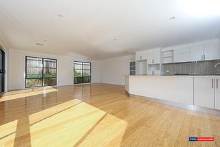 Large living room to kitchen