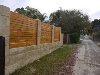 Limestone &Timber Fence