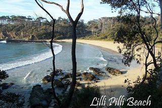 looking south along beach