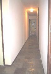 Slated hallway 