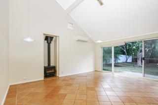 Open plan living area to rear yard