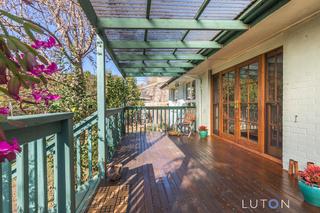 Spacious shady deck