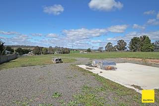 Slab at end of driveway