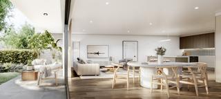 Type E Townhome Living and Courtyard