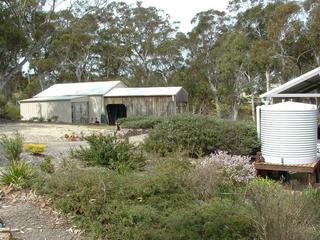 View across to garage/workshop