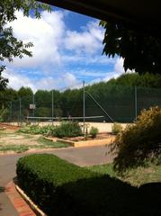 Tennis court from fron entry